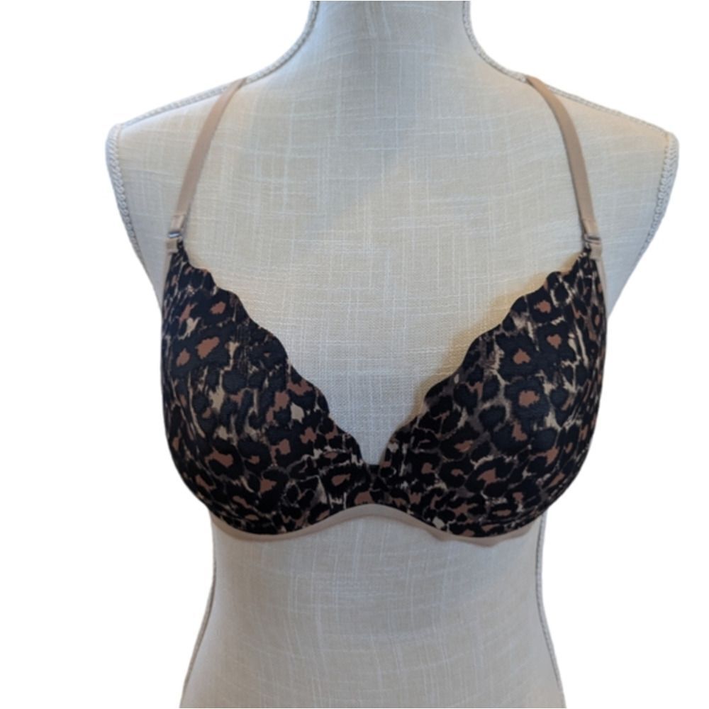 b.tempt'd by Wacoal Sz 36C  Push-Up Convertible‎ Bra 958287 Leopard print
